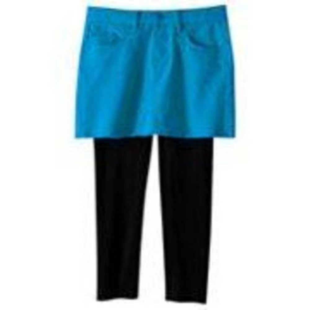Girls Denim Skirt, Leggings 12 Blue Black Adjustable Waist Stretch Vanilla Star
